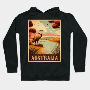 Australia Billabong Vintage Travel Art Poster Hoodie